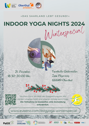 "Das Saarland lebt gesund!" Indoor-Yoga-Night - Winterspecial in Oberthal