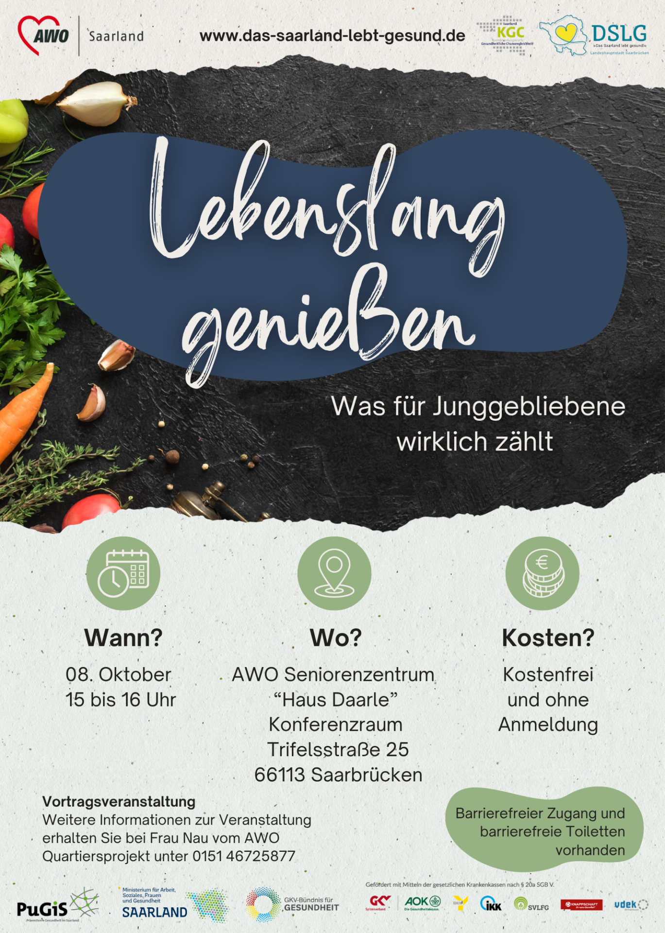 Lebenslang genießen AWO Flyer